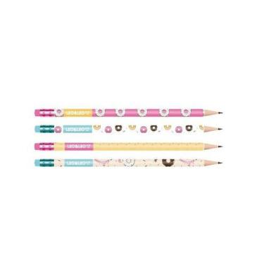 Imagem de Kit 216 Lápis Grafite Hb Preto Donuts c/ Borracha Léo e Léo - Leo&Leo,