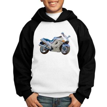 Imagem de Moletom Infantil Motorcycle - Foca na Moda, Branco, Preto, 8