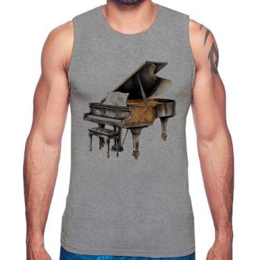Imagem de Regata Piano Arte - Foca na Moda, Cinza, P