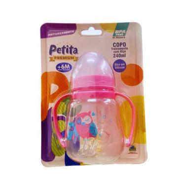 Imagem de Copo Treinamento Bico de silicone Antivazamento com Alça 240ml - Petit