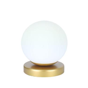 Imagem de Luminaria de Mesa Abajur Leitura Minimalista Dourada - ENLUZ