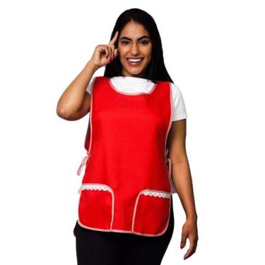 Imagem de Avental Bata Com Renda 2 Bolsos Inteiro Oxford Lojaloja - Loja Loja, V