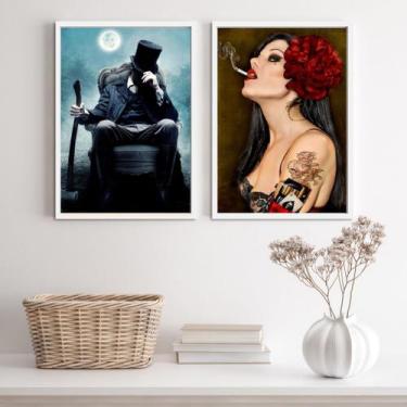 Imagem de Kit 2 Quadros Umbanda Tranca Ruas E MariaPadilha 33x24cm - Quadros On-