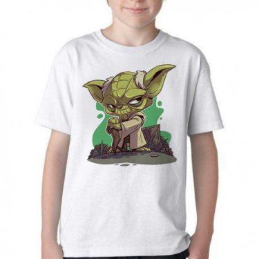Imagem de Camiseta Infantil ou adulto Yoda Star Wars Blusa Criança todos tamanho