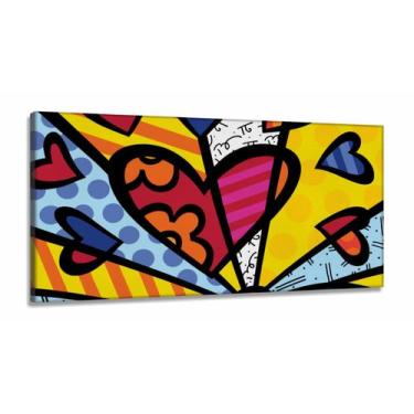 Imagem de Quadro Romero De Britto _ A New Day 120x60 em Tecido Canvas 130x60 - W