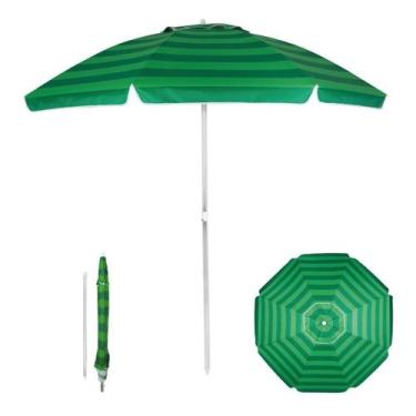 Imagem de Guarda Sol Alumínio Articulado 2,4 Metros Grande Praia Jardim Piscina 