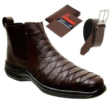 Imagem de Botina Bota Casual Esportiva Ortopédica Escamada Edição Country C/ Car