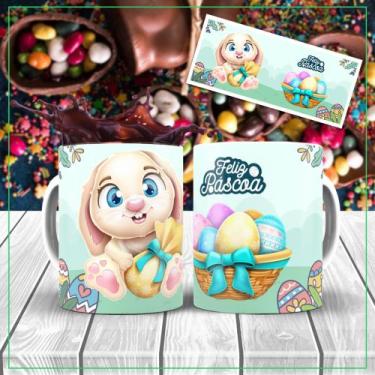 Imagem de Xícara Branca Porcelana Coelinho Coelho Páscoa + Caixinha - RYLLO, 07
