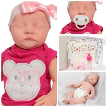 Imagem de Bebê Reborn Articulado Realista Com Lindos Acessórios Fofa - Cegonha R