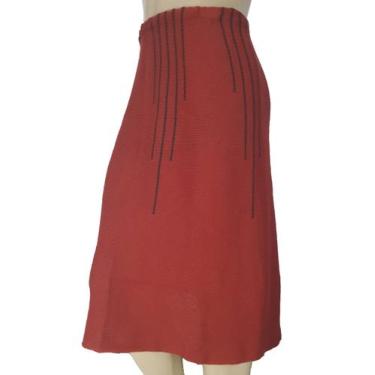 Imagem de Saia Feminina Tricot Jacq - Katlen Tricot, Telha, Único