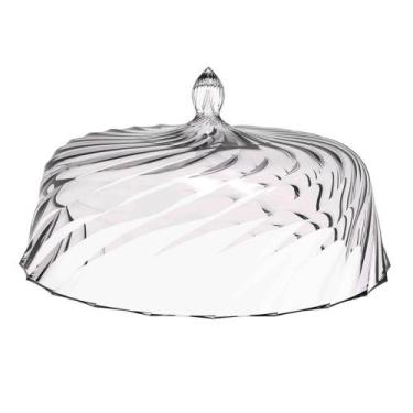 Imagem de Cúpula de Plástico 30cm Transparente para Bolos Tortas Doces Pratos Gl