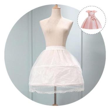 Imagem de Saiote Anágua Armação de Vestido Infantil com Tule - LM, Branco