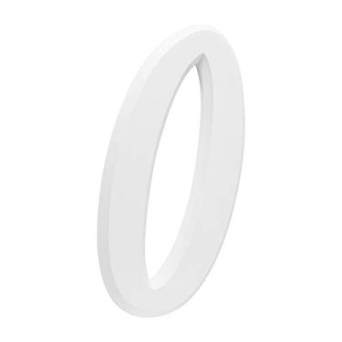 Imagem de Número Residencial Para Casa 0 Branco 3D 22cm