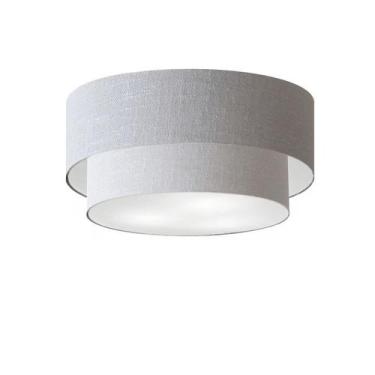 Imagem de Plafon Duplo Cilíndrico Vivare Md-3062 Cúpula em Tecido 45x40cm - Bivo