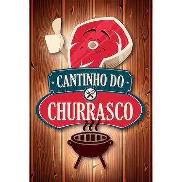 Imagem de Placa Decorativa 30X20 Cm Cantinho Do Churrasco - Planeta Decor, Madei
