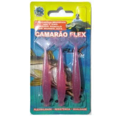 Imagem de Isca Camarão Artificial Flex de 8cm - modelo FAT e SLIM - Flex Iscas A