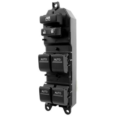 Imagem de TIKSCIENCE Interruptor de vidro elétrico iluminado por LED, lado do motorista, adequado para Toyota Tundra 2007-2021, painel de interruptor de luz branca com botão para baixo automático (não serve