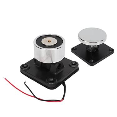 Imagem de Suporte Magnético para Porta, Proteção contra Incêndio Suporte Eletromagnético para Porta Fechadura Eletromagnética para Porta Trava Magnética Forte Montado na Parede Suporte