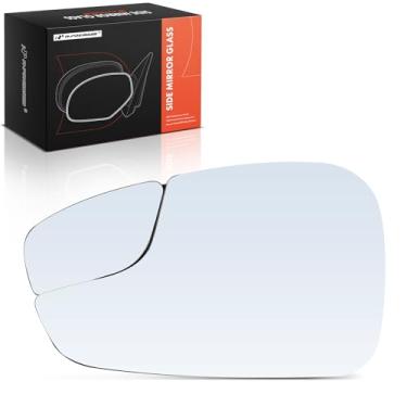 Imagem de A-Premium Vidro espelhado aquecido do lado esquerdo do motorista com placa de suporte - compatível com Ford Fiesta 2011-2019 - Espelho plano de vista lateral externa com vidro Spotter