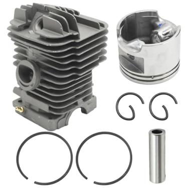 Imagem de SYOWADA Conjunto de kits de pistão de cabeça de cilindro 1127 020 1216 49 mm, substituição para STIHL MS390 MS290 MS310 029 039, substitui 1127 020 1216