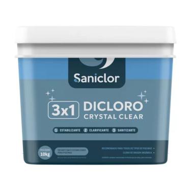 Imagem de Cloro Multi Ação 3 em 1 Granulado 10kg Dicloro Crystal Saniclor