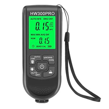 Imagem de EMVANV Medidor de espessura da tinta, medidor digital, medidor de espessura da tinta, calibração zero, visor digital, revestimento de carro LCD (preto)