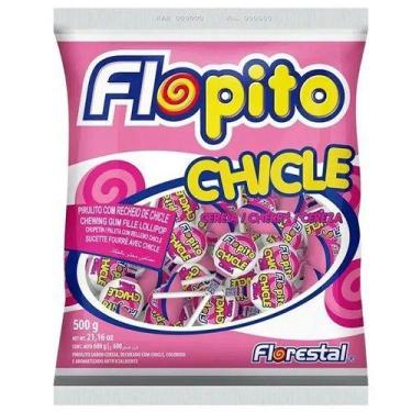 Imagem de Pirulito Chicle Flopito Sabores 50 Unidades 500gr Florestal, Cereja