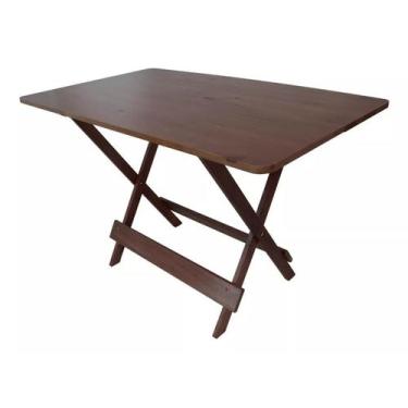 Imagem de Mesa De Jantar Retangular Dobrável 120x70 Madeira Maciça - Mobihome, I