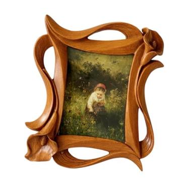 Imagem de Bothyi Estrutura fotográfica de resina, titular do suporte de cartão ou exibição de parede, moldura de imagem decorativa de flores para festa, fazenda, 21.5 Cm X 24.5 Cm