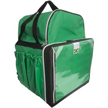Imagem de Mochila Bag Térmica Delivery de Pizza Reforçada Com Isopor Laminado - Verde
