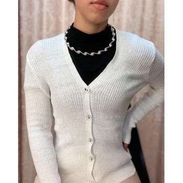 Imagem de Casaquinho Tricô Alicia - Luk Modas, Branco