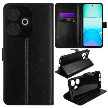 Imagem de Capa Carteira Case com Flip para Xiaomi Redmi Note 13 4G Cor Preta - L