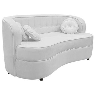 Imagem de Sofá Curvo 2 Lugares Orgânico Sala Recepção Escritório Decorativo Luxo