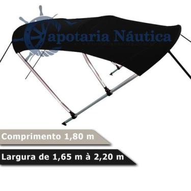 Imagem de Capota Toldo Nautico 3 Arcos Estrutura Reforçada Para Lanchas, Barcos 