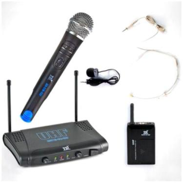 Imagem de Kit Microfone Sem Fio TSI MS 215 CLI-UHF Mão /Cabeça /Lapela