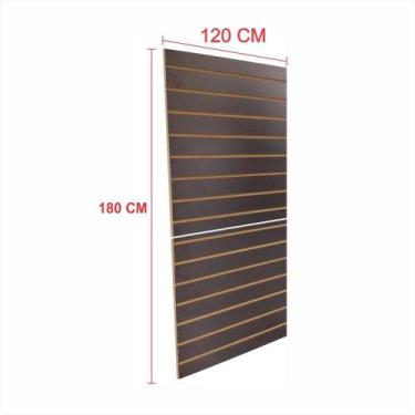 Imagem de Expositor painel canaletado 18mm preto altura 180 cm comp 120 cm - E-n