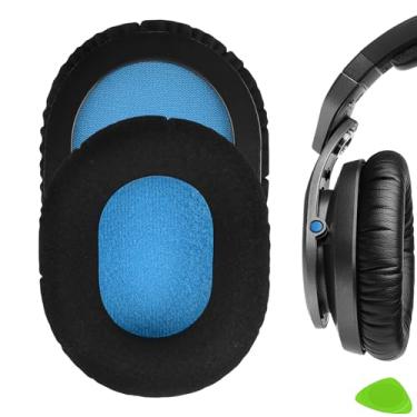 Imagem de Geekria Almofadas auriculares de substituição de tecido laminado confortável para Sennheiser HD8 DJ, HD6 Mix, HD7 DJ, almofadas de ouvido para DJ, peças de reparo (preto)