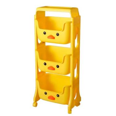 Imagem de Carrinho Organizador de Brinquedos Suplayer DuckFun Três Prateleiras C