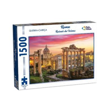 Imagem de Quebra Cabeça Paisagem Roma Ruinas do Fórum Itália 1500 Peças Adulto I