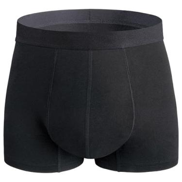 Imagem de REELINDRY Cueca boxer masculina lavável para incontinência, 65 g, absorvente à prova de vazamento, reutilizável para controle da bexiga, 1 pacote (preto, 3X)