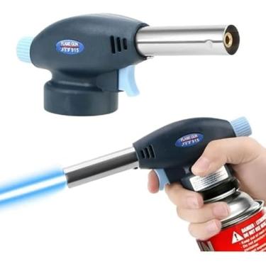 Imagem de Maçarico Culinario Profissional, com Acendimento Automático, Design Compacto, Fácil Recarga com Gás Butano, Seguro e Multifuncional para Uso Doméstico e Profissional