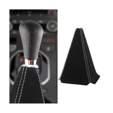 Imagem de BESULEN Capa de bota de câmbio de carro, capa de proteção contra poeira de botão de câmbio de couro, substituição manual/automática, polaina de freio de mão, capa de proteção contra poeira para carro