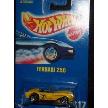Imagem de Hot Wheels #117 Ferrari 250 Plastic Base Black Pipes 7-Spoke Wheels Collectible Collector Car Mattel 1:64 Scale