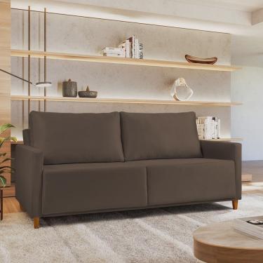 Imagem de Sofá em Suede 3 Lugares Angela Yescasa