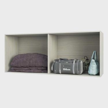 Imagem de Maleiro Closet Prime Legno Crema sem Porta 1,65 cm Ponte Queen Luciane Móveis