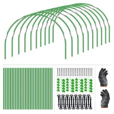 Imagem de MANOPAWS 30 peças de argolas de jardim para canteiros elevados, argolas de estufa para túnel de cultivo DIY, aros de jardim, túnel de cultivo de jardim de estufa, aros de rede de túnel de cultivo de