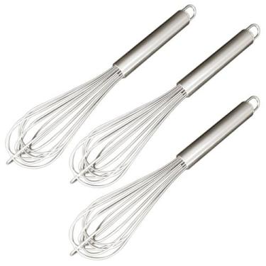 Imagem de Kit 3 Pç Fouet Batedor Profissional De Ovos E Massas 34 Cm - OPEN TRAD