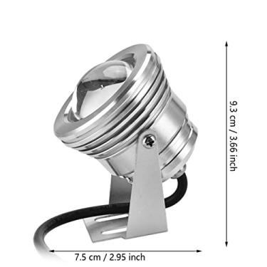 Imagem de Akozon 10W RGB 9x5730 LED Luz Subaquática - Luz de Piscina à Prova d'água 12V IP68 para Tanque de Peixes, Aquário, Fonte, Iluminação Decorativa de Jardim (concha de prata)