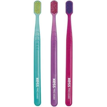Imagem de Escova de Dente Kess Pro Extra Macia com 3 unidades - Ricca