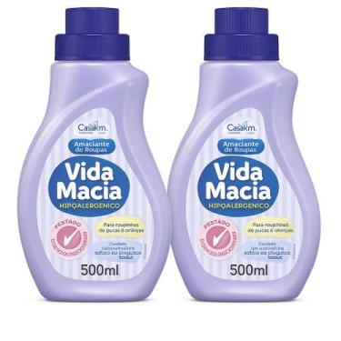Imagem de Kit 2 Amaciante Vida Macia Glicerina Amêndoas 500ml cada Envio Imediat